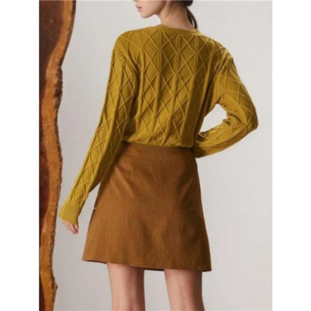 Button-Front Mini Skirt - Picture 3 of 3